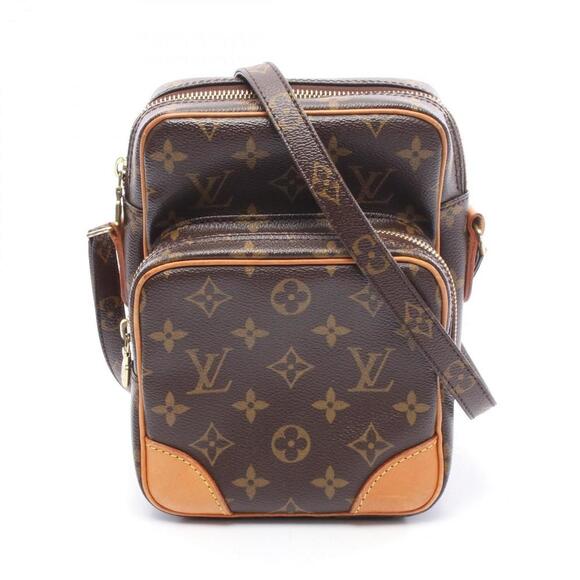 LOUIS VUITTON Authentic Brown Monogram Leather Shoulder Bag - Picture 1 of 10